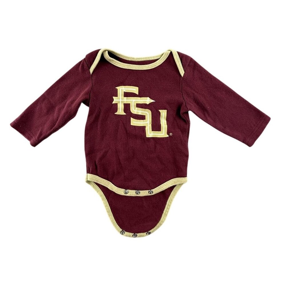 Florida State Seminoles Shirt Infant Boys 3-6M Red NCAA Football Fast Asleep